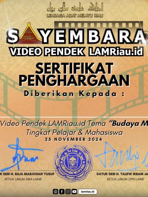Sayembara Video Pendek LAMRiau.id Tema "Budaya Melayu Riau" Sayembara Video Pendek LAMRiau.id Tema "Budaya Melayu Riau"