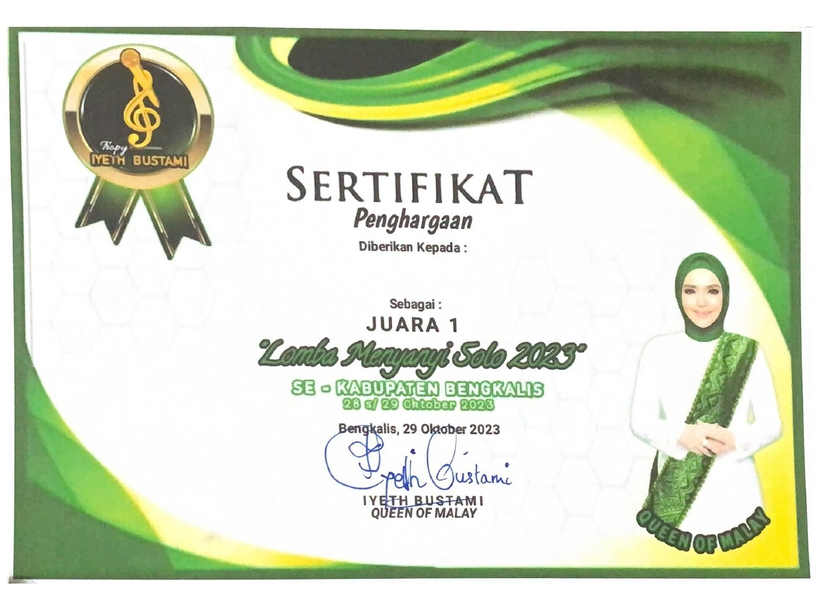 Lomba Menyanyi Solo Tahun 2023 Se-Kabupaten Bengkalis