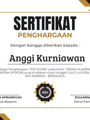 Penghargaan Top Score pada Event Pekan Olahraga Daerah (POPDA) Penghargaan Top Score pada Event Pekan Olahraga Daerah (POPDA)